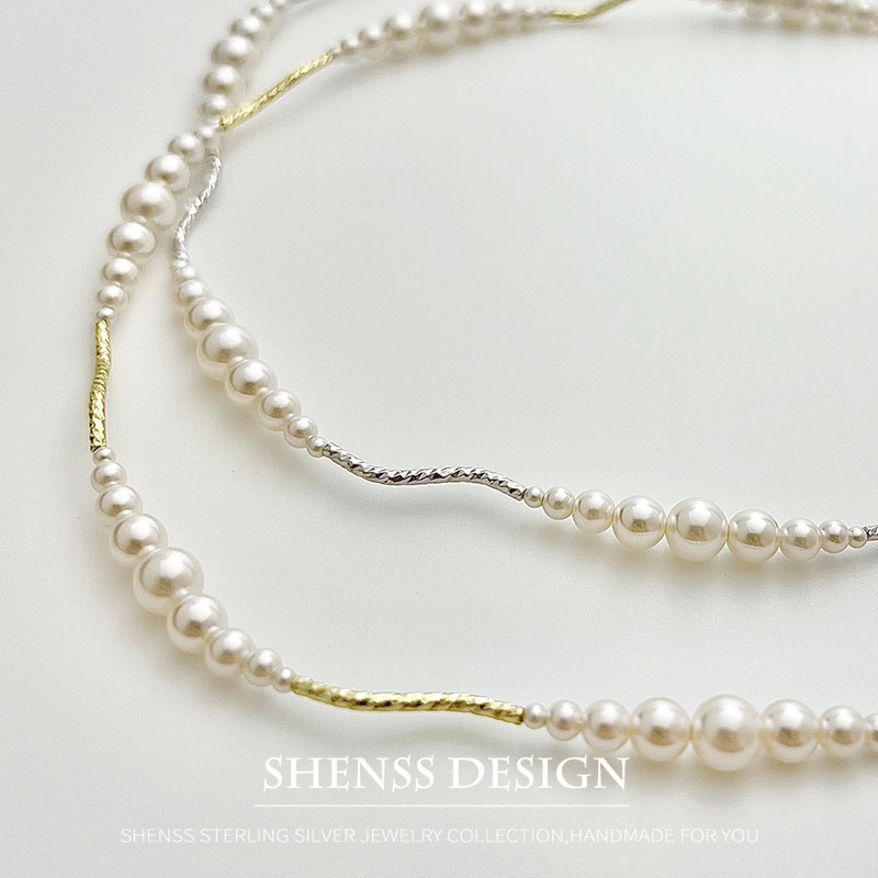 Pearl Necklace Set - Imitatie Parel Korte Ketting Armband Verkoperd
