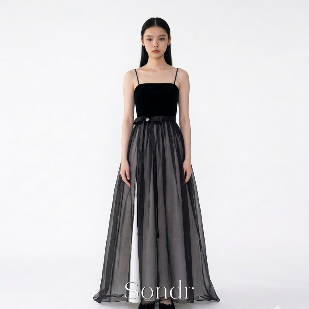 Women Formal Wear Korean - Sondr Op Maat Gemaakte Spaghettibandjes A-lijn