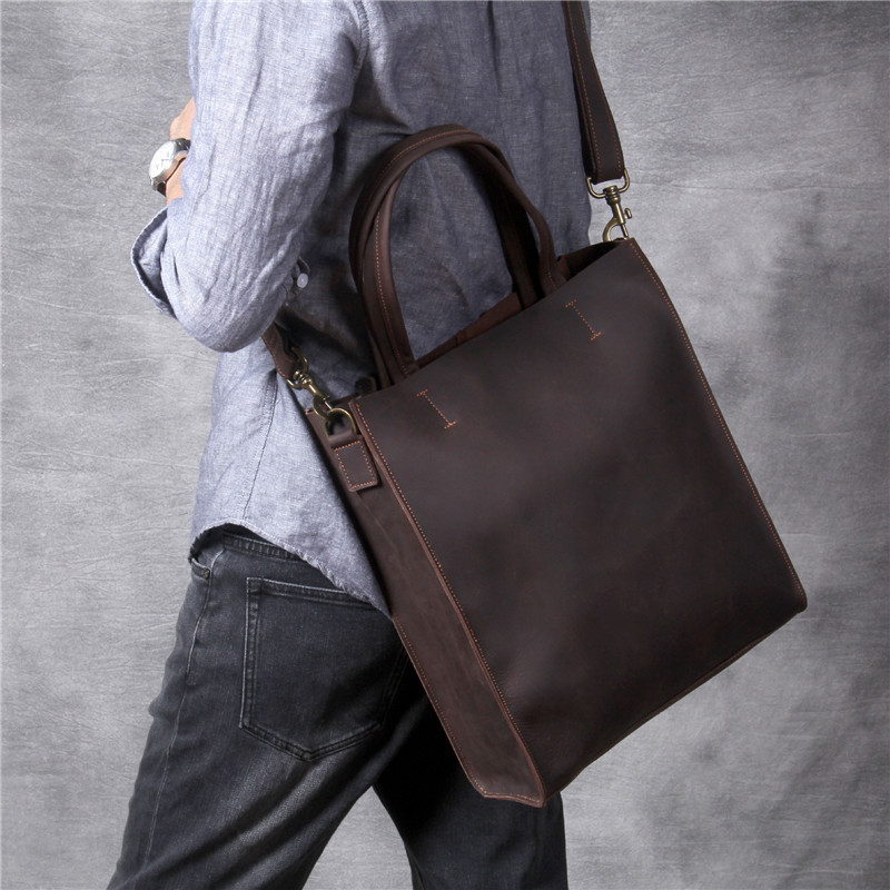 Vintage lederen heren handtas  - Structured Handbag Work recensie en prijs