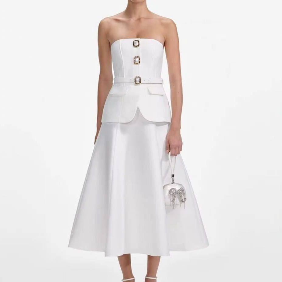 Sexy strapless top met diamant - Women Formal Wear For Meeting recensie en prijs