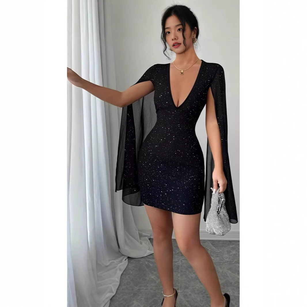 V-hals bodycon midi jurk, eleg - Women Formal Wear H&M recensie en prijs