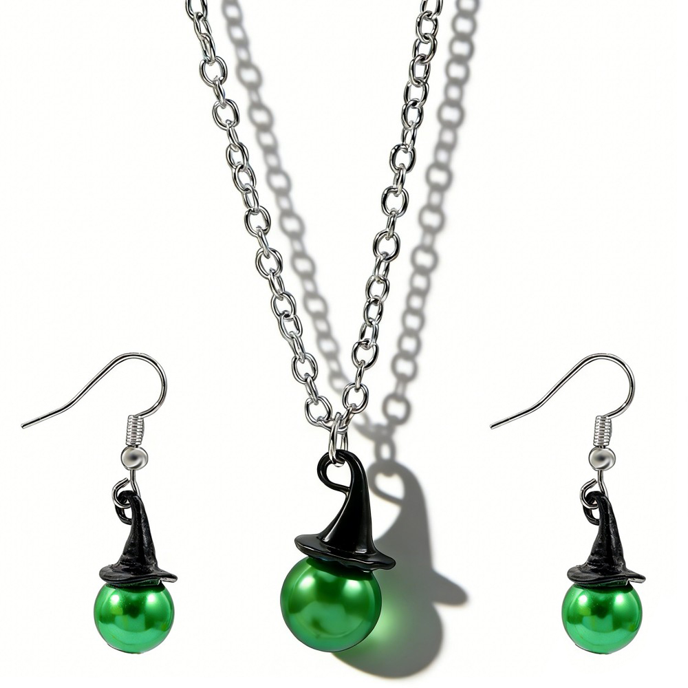 Wicked Inspired Witch Hat & Cr - Pearl Necklace Set recensie en prijs