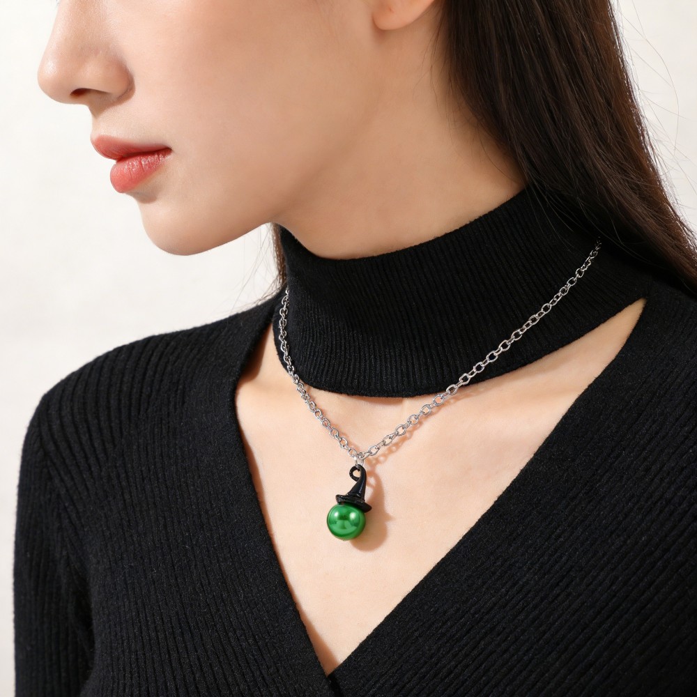 Wicked Inspired Witch Hat & Cr - Pearl Necklace Set recensie en prijs