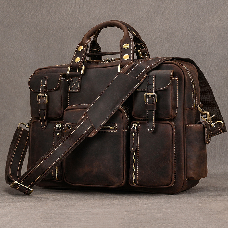 Luufan Vintage Crazy Horse led - Structured Handbag Work recensie en prijs