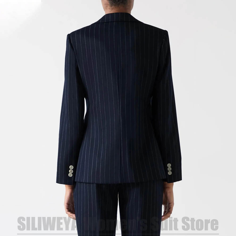 Marineblauw gestreept pak voor - Women Formal Wear For Meeting recensie en prijs