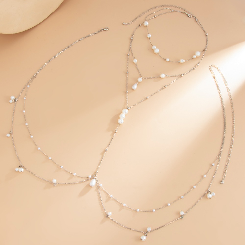 Multi-layer imitatie parel ket - Pearl Necklace Set recensie en prijs
