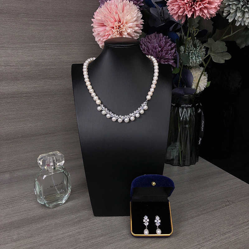 one Set freshwater pearl white - Pearl Necklace Set recensie en prijs