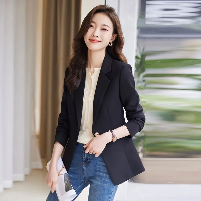Koreaans zwart colbert voor da - Women Formal Wear Korean recensie en prijs