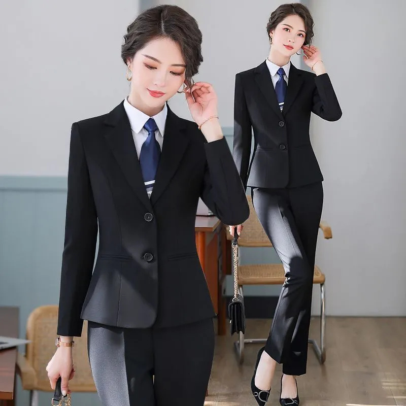 Koreaans zwart colbert voor da - Women Formal Wear Korean recensie en prijs