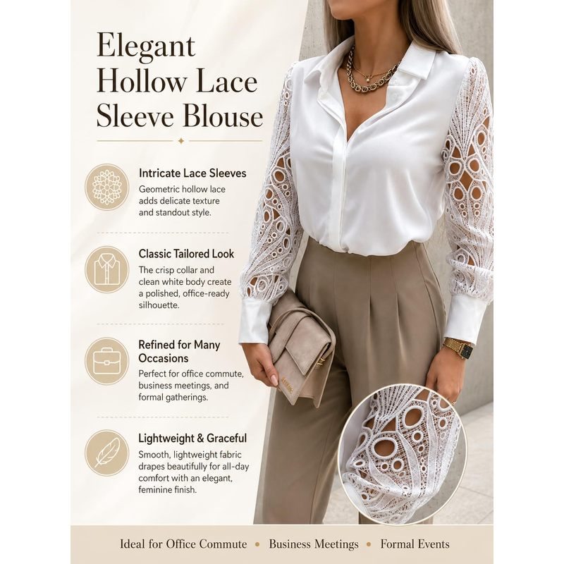 Dames satijnen blouse met knoo - Women Formal Wear For Meeting recensie en prijs