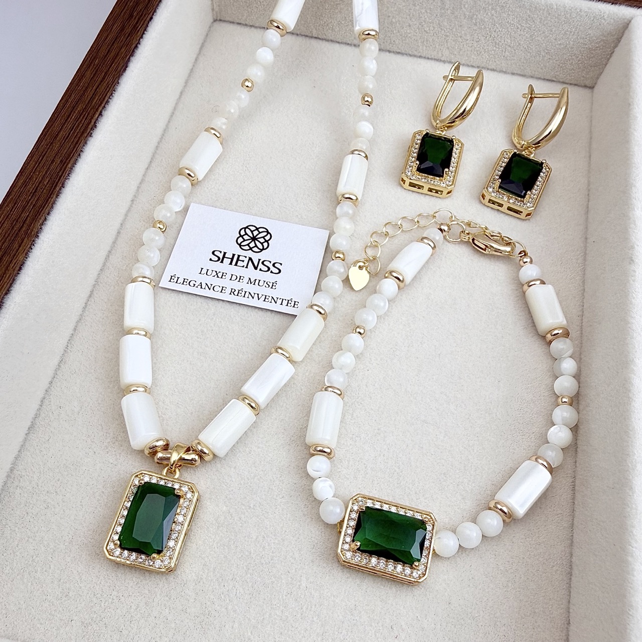 Natuurlijke witte schelp & sma - Pearl Necklace Set recensie en prijs