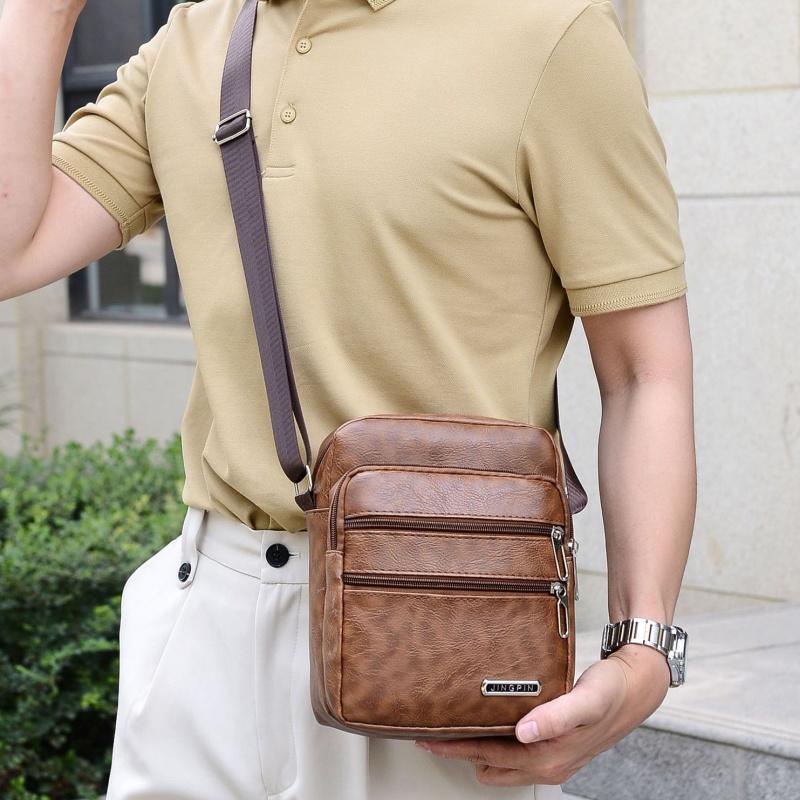 PU lederen heren sling bag mes - Structured Handbag Work recensie en prijs